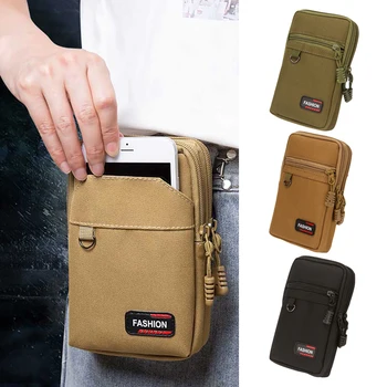7-дюймовая сумка EDC Molle, кошелек, военная тактическая поясная сумка, кошелек для монет, мужская сумка для телефона, поясная сумка для кемпинга, охоты на открытом воздухе