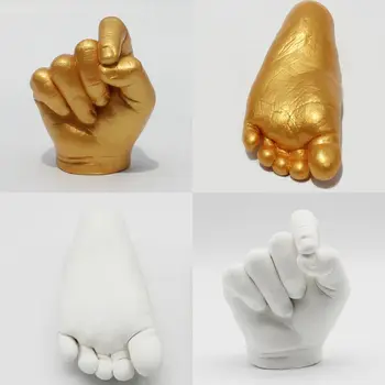 3D трехмерный отпечаток руки и стопы новорожденного, порошковая модель для клонирования пленки для рук и стопы, материал для изготовления детского сувенира
