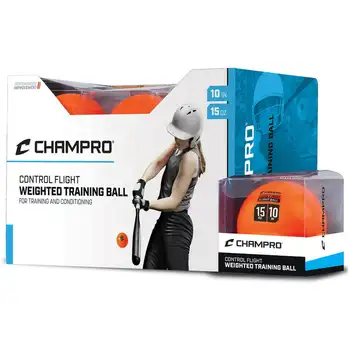 Тренировочный мяч для контрольных полетов CHAMPRO 10 дюймов, 15 унций, 12 упаковок