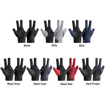 Аксессуары для бильярда, нескользящие, легкие, эластичные, открытые перчатки на 3 пальца, Противоскользящие перчатки, бильярдные перчатки на три пальца