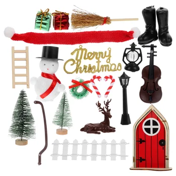 1 Комплект Миниатюрных кукольных домиков, Рождественское украшение, Мебель для мини-дома, аксессуар для микро-ландшафта