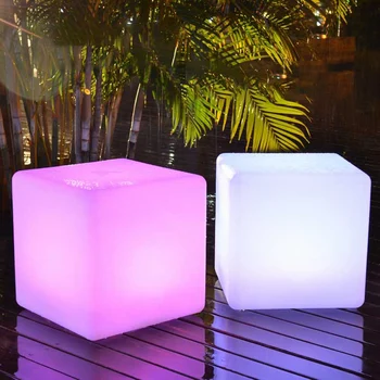 Светодиодный люминесцентный кубический торшер, креативная прикроватная тумбочка в стиле Ins, встроенная лампа для зарядки на открытом воздухе, встроенная лампа для кемпинга