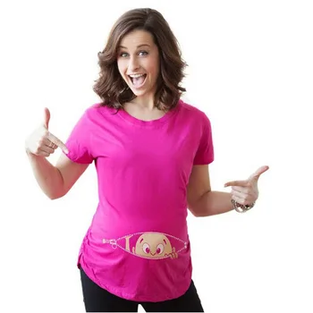 Новый летний топ для беременных, футболка для беременных, женская футболка с рисунком младенца, одежда для беременных, забавная футболка, Плюс размер M-3XL